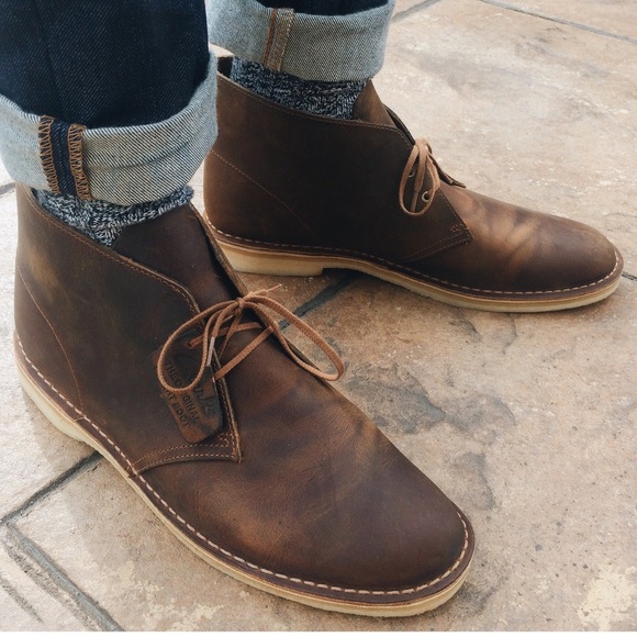 clark desert boots beeswax